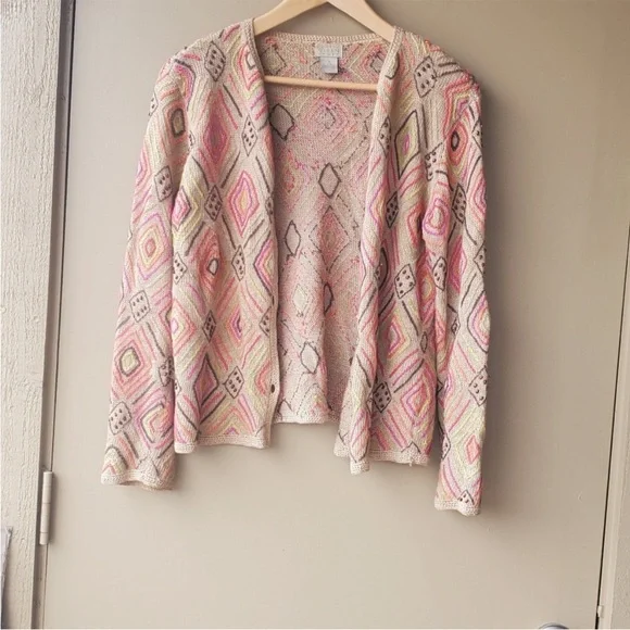 Crocheted Knit Bead Sigrid olsen Sport Cardigan - Picture 2 of 14